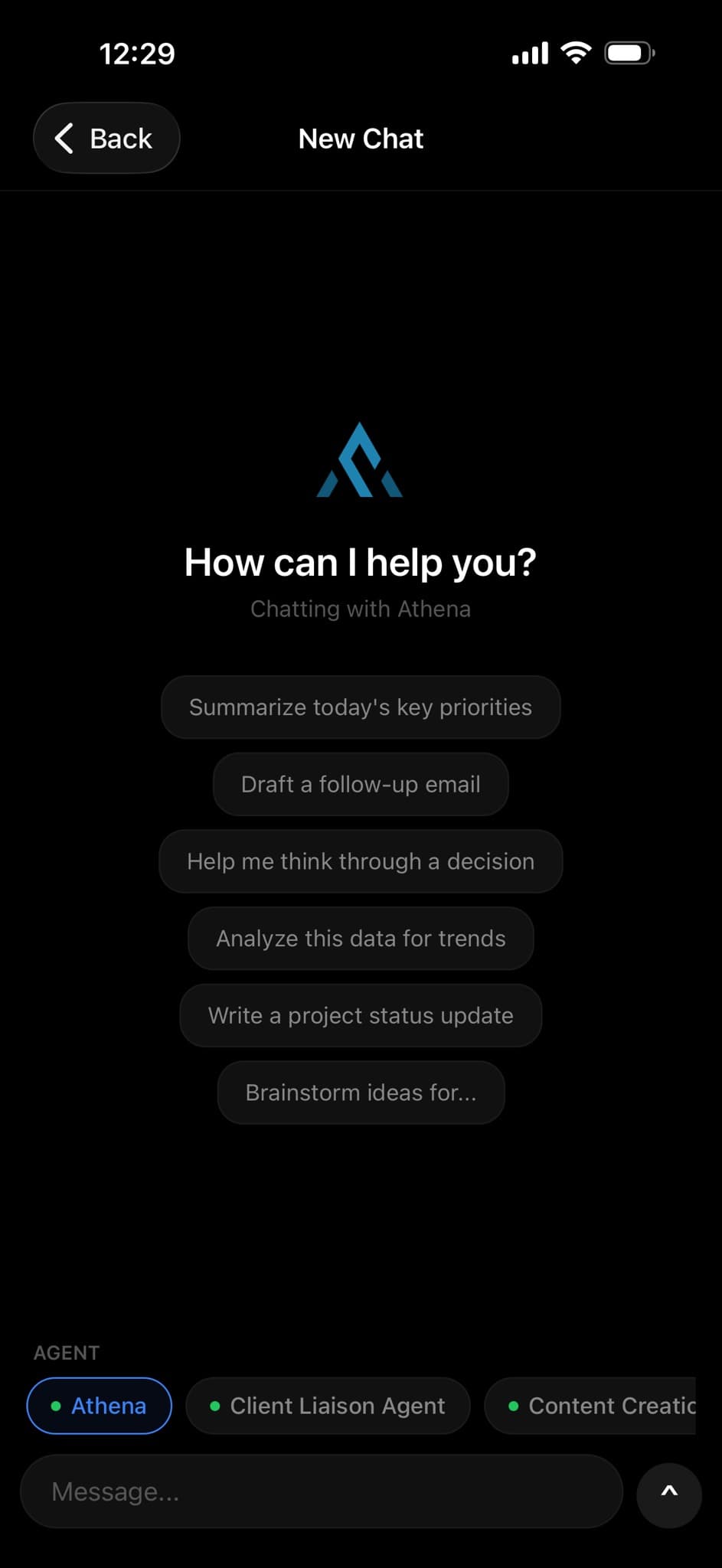 Aethyr chat interface