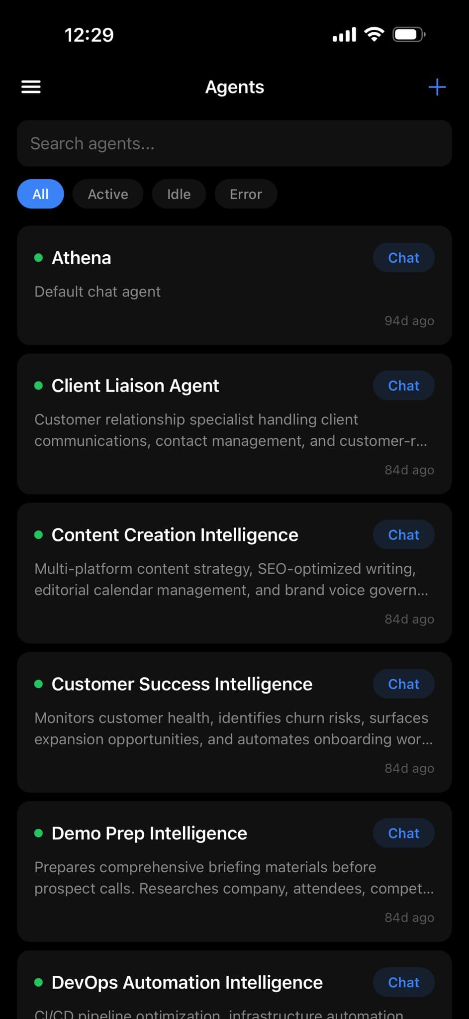 Aethyr agents list